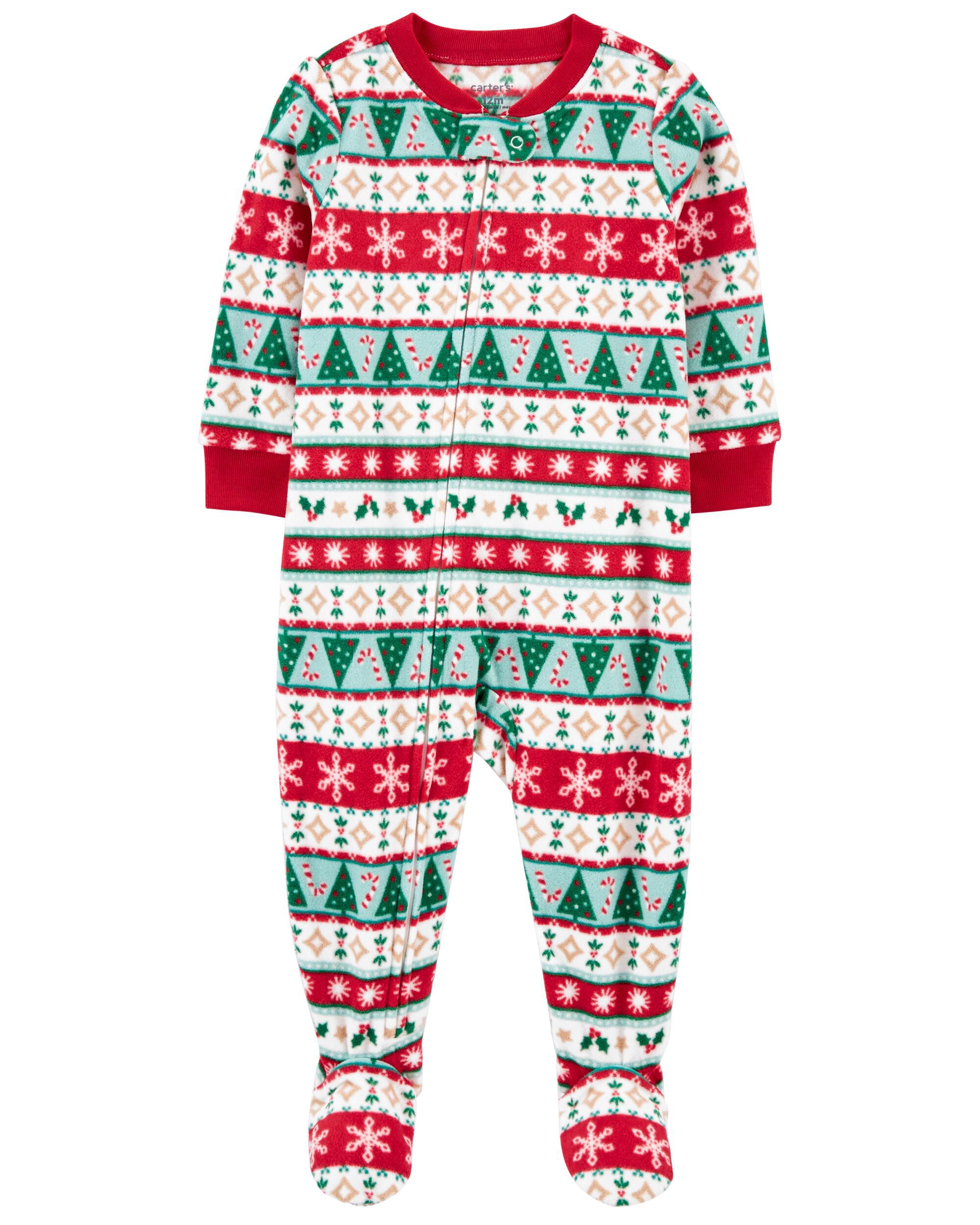 NEW Carter's 2 Piece PJs Girl Boy Holiday Red White Pajamas 2 3 4 5 6 7 8 12 14 