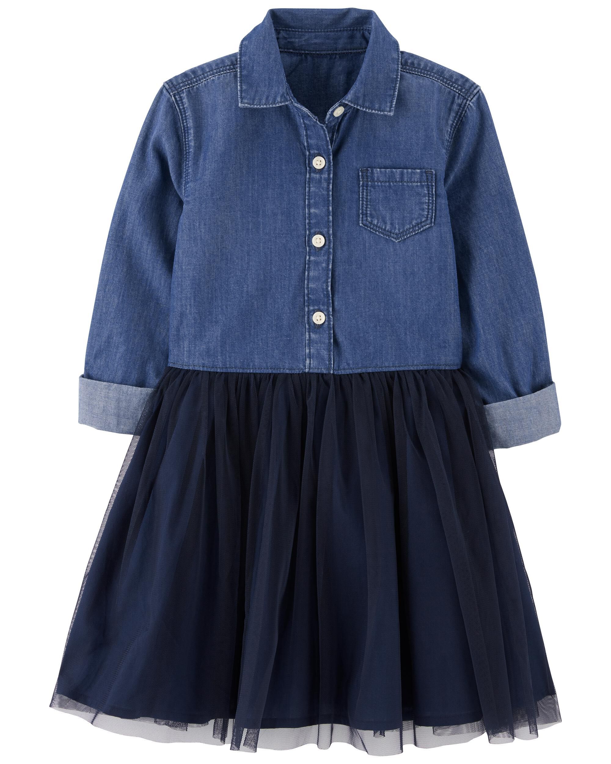 Toddler denim shirt dress hot sale