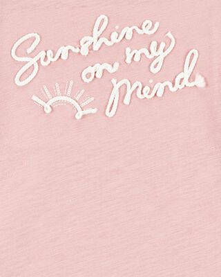 Product image 2 of Kid Short Sleeve "Sunshine On My Mind" Fashion Top - Pink