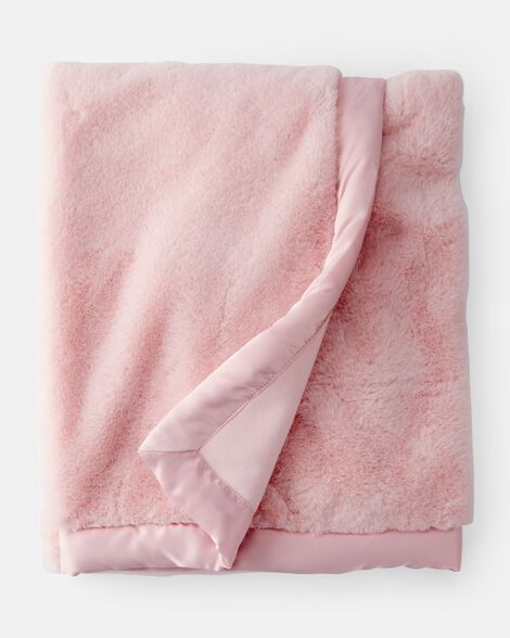 baby girl plush blanket - pink