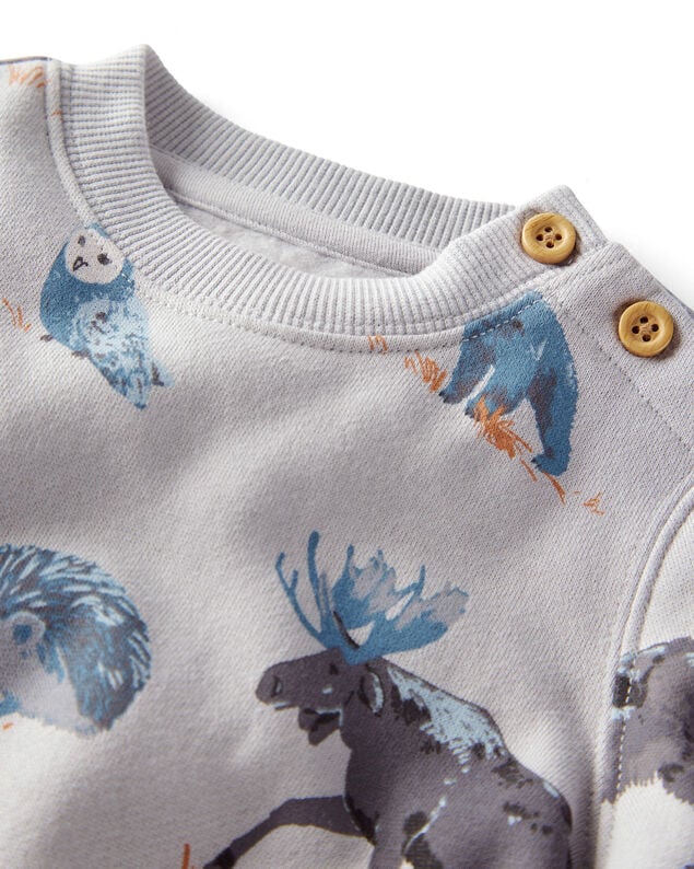 Product image 2 of Baby Boy Midnight Forest Print Fleece Set Made with Organic Cotton