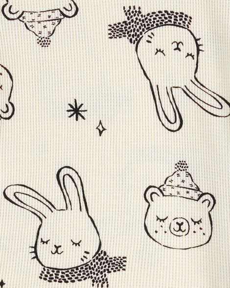  Product image 3 of Toddler 4-Piece Bunny Cotton Blend Pajamas