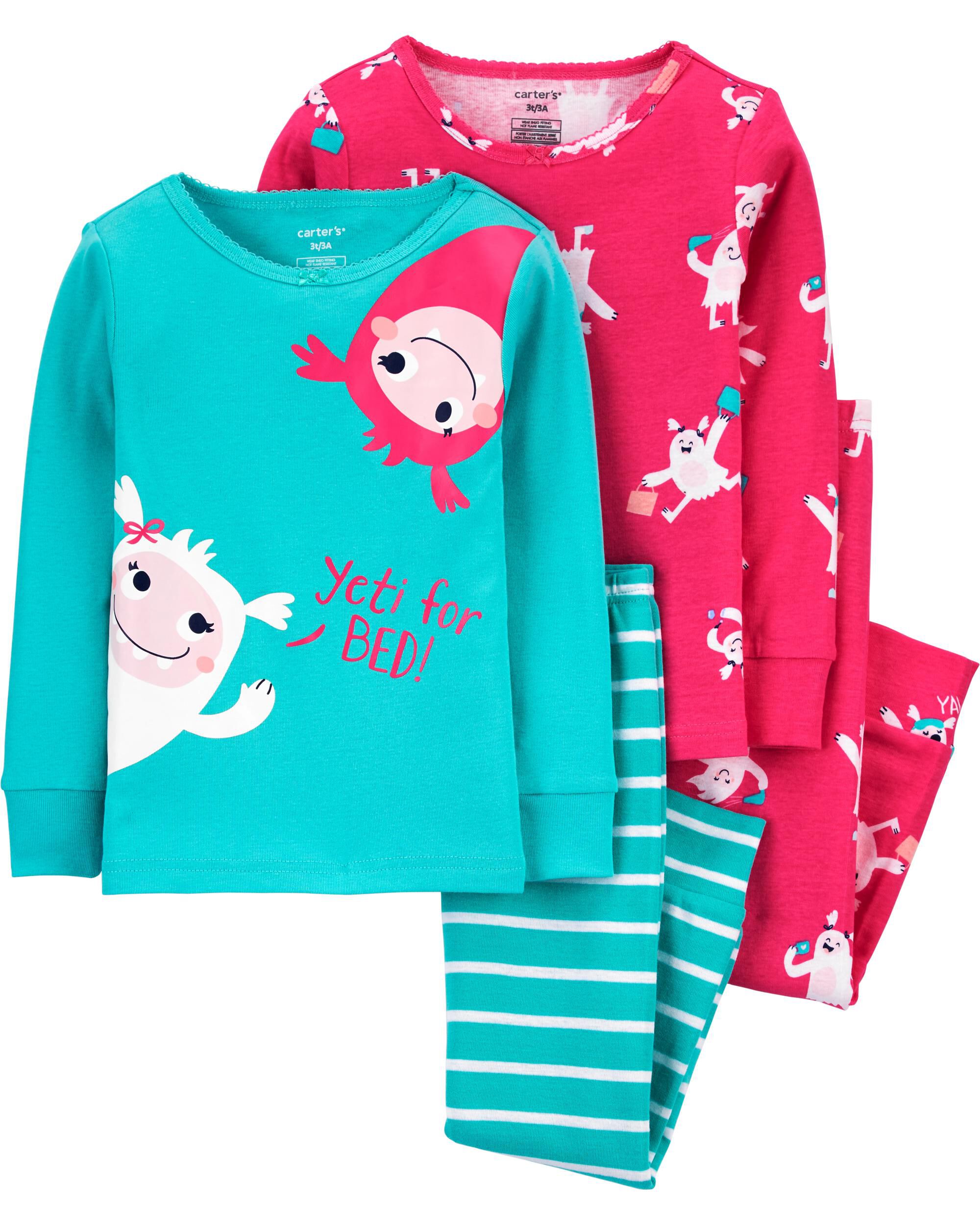 4-Piece 100% Snug Fit Cotton PJs