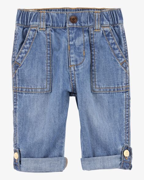 Product image 1 of Baby Roll-Up Cuff Jeans - Blue