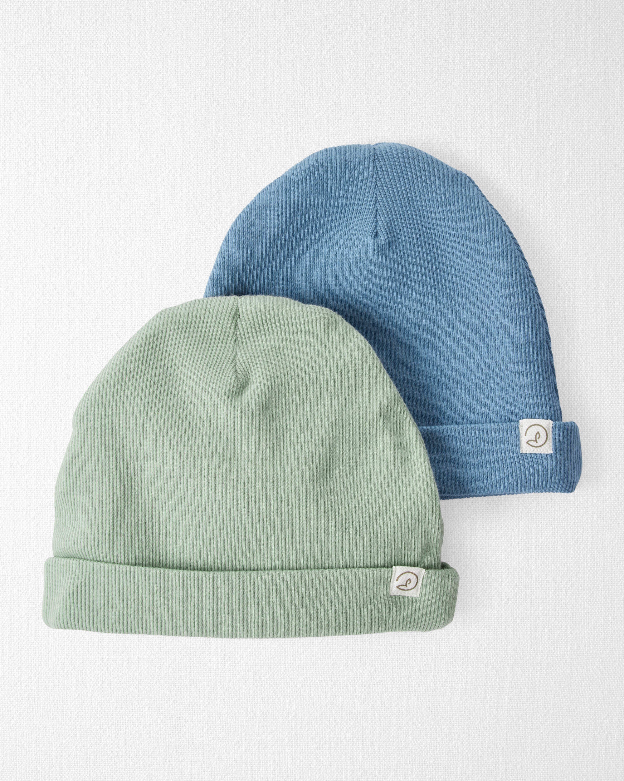 Baby 2 Pack Organic Cotton Rib Caps Little Planet Carter s