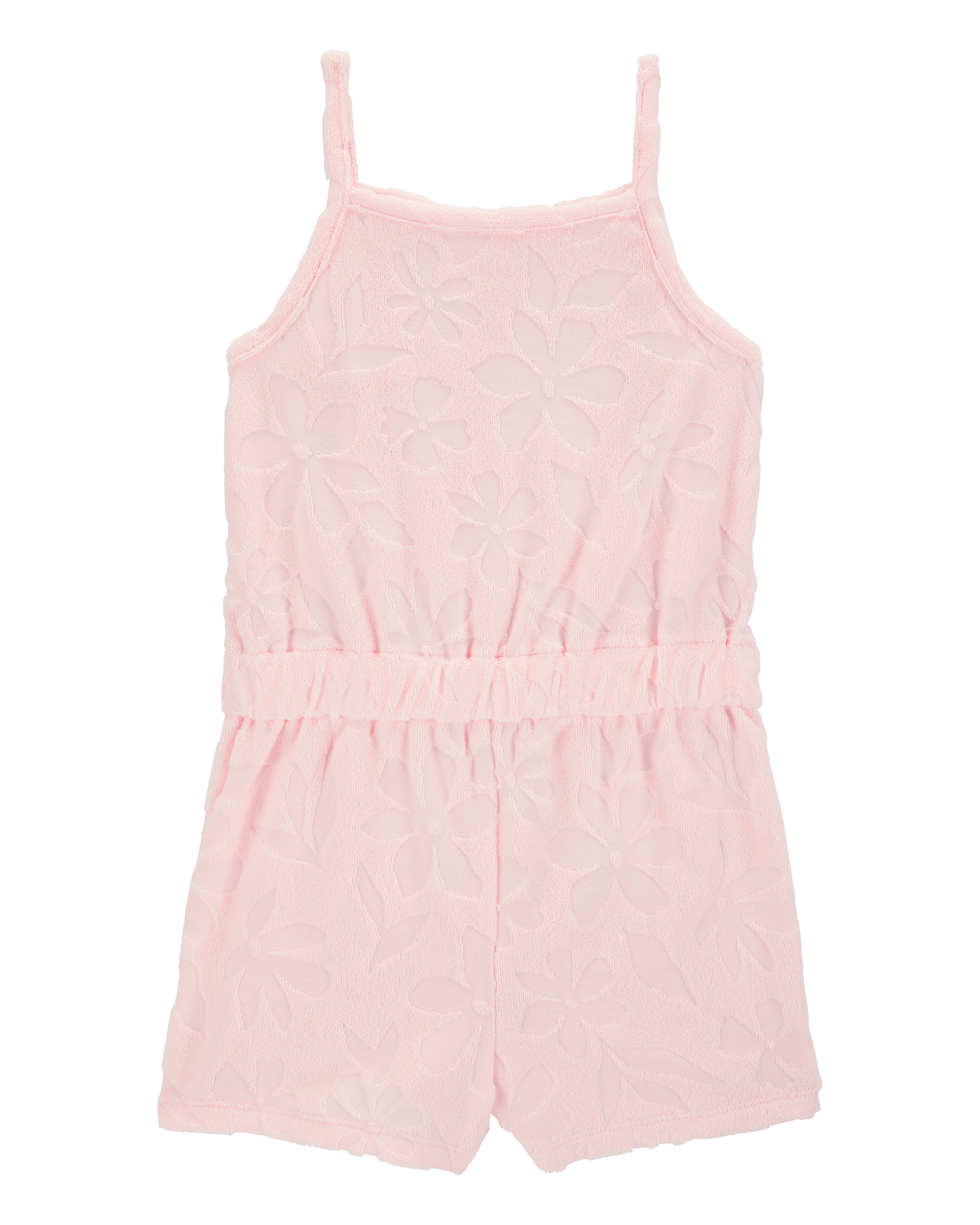 Toddler Floral Terry Cloth Swimsuit Cover-up Romper - Pink