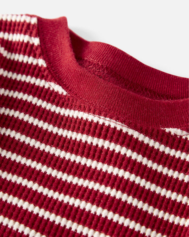 Product image 2 of Baby Striped Waffle Knit Pajamas Made with Organic Cotton
