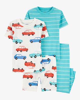 Product image 1 of Toddler 2-Piece Striped Car 100% Snug Fit Cotton Pajamas