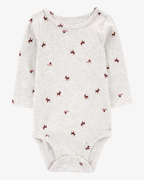 Product image 3 of Baby 2-Piece Reindeer Bodysuit & Suspender Pant Set
