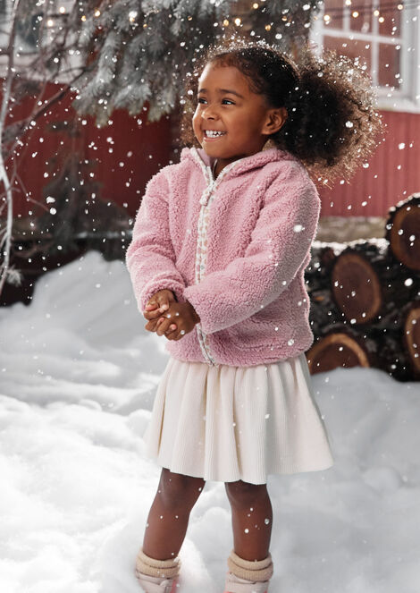 Product image 3 of Toddler Zip-Up Sherpa Hooded Jacket