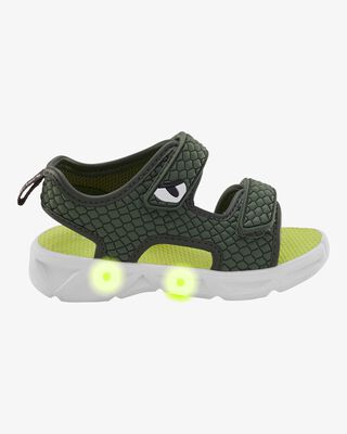 Product image 2 of Toddler Rugged Light Up Sandals - Green