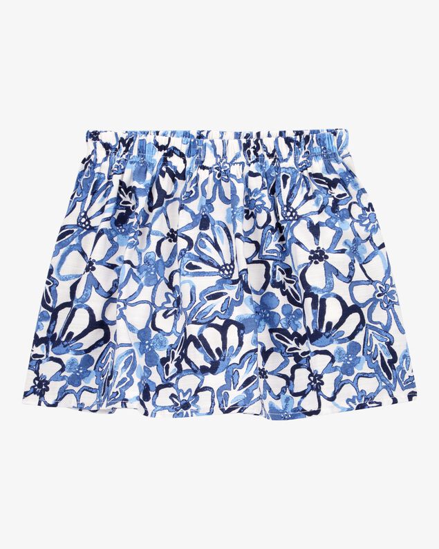 Product image 1 of Toddler Floral Linen Look-Alike Pull-On Skort - Blue
