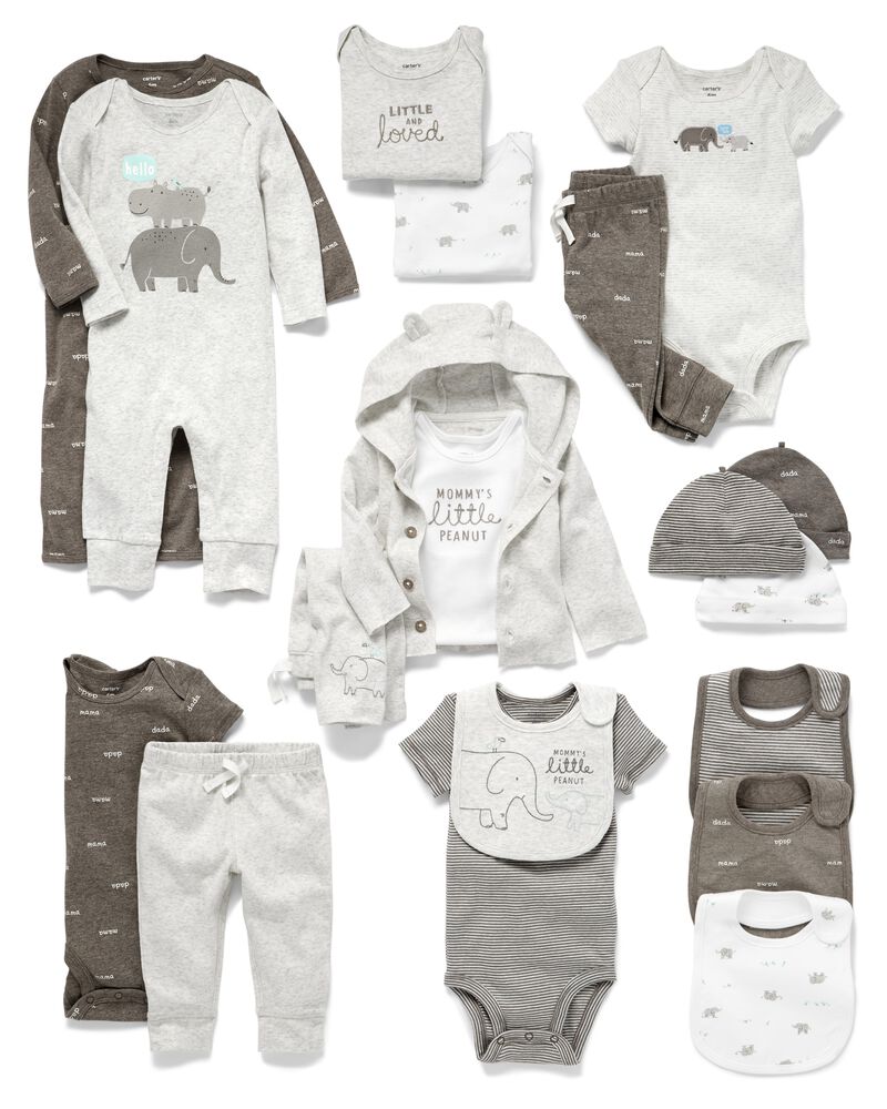 19 Piece Brown Little Baby Basics Gift Box Carters Com