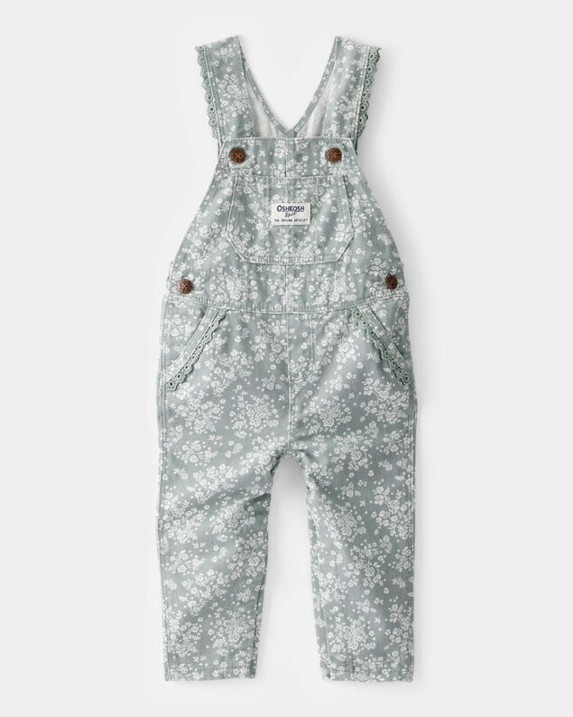 Product image 1 of Baby Floral Print Overalls - Green