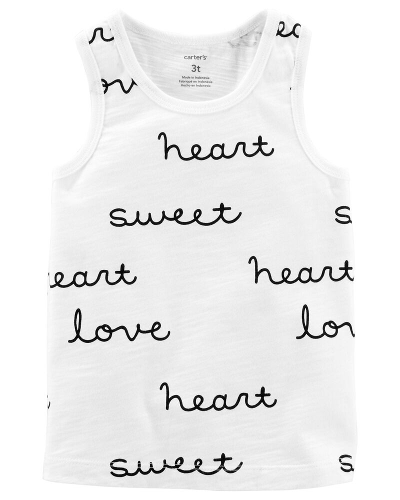 Heart Love Sweet Slub Jersey Tank Carters Com