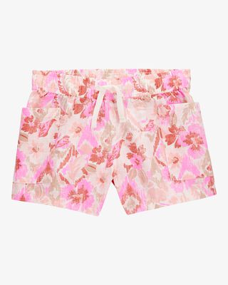 Product image 1 of Toddler Floral Print Drawstring Shorts - Pink