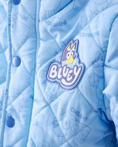 Toddler Boy Bluey™ Hooded Heavyweight Winter Jacket - Blue
