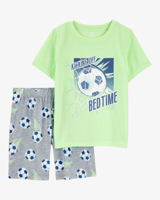 Product image 1 of Kid 2-Piece Soccer Print Loose Fit Pajamas