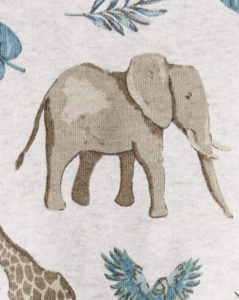 Toddler 2-Piece Organic Cotton Safari-Print Pajamas