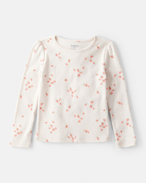  Product image 3 of Toddler Girl 2-Piece Heart Print Cotton Long-Sleeve Dress - Brown