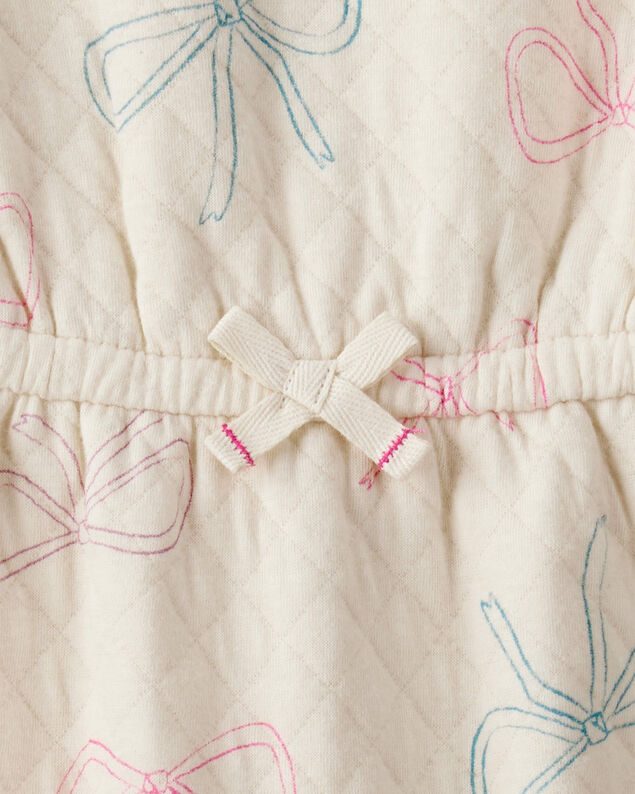 Product image 2 of Baby Girl Bow Print Long-Sleeve Jumpsuit - Ivory
