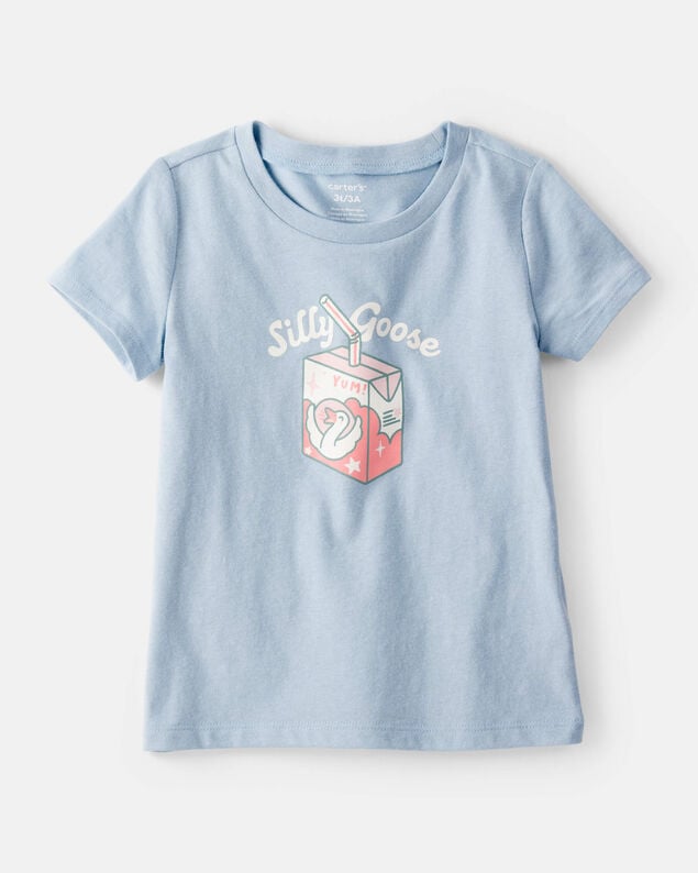 Product image 1 of Toddler Girl Silly Goose Short-Sleeve Graphic Tee - Blue