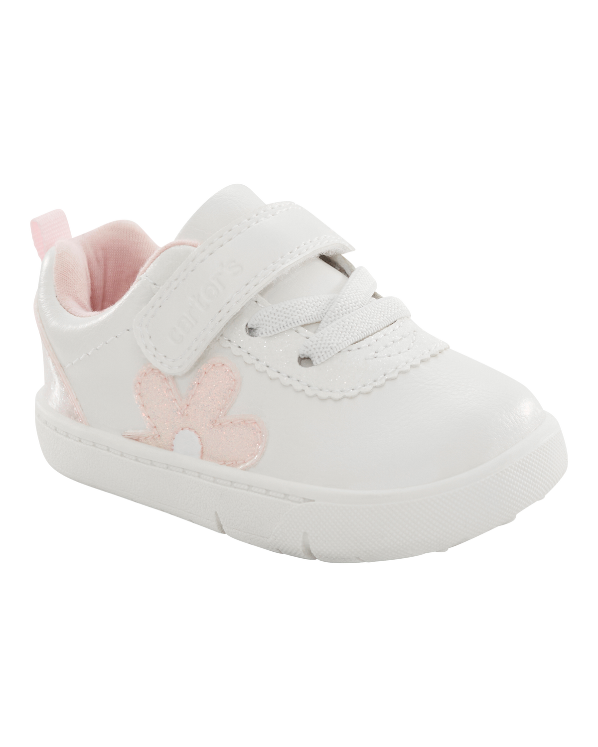 Every Step® First Walker Flower Casual Sneakers - White