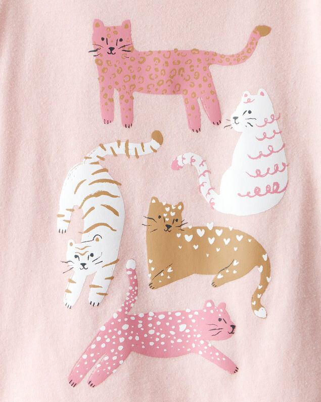 Product image 2 of Toddler Girl Cat Long-Sleeve Graphic Tee - Pink