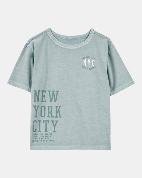 boys nyc graphic tee - green