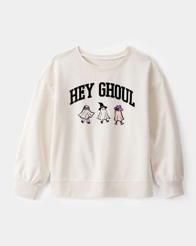 Product image 1 of Kid Halloween Hey Ghoul Pullover Sweatshirt - Ivory