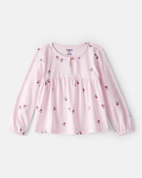 Toddler Girl Floral Top - Pink