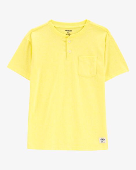  Product image 1 of Kid Pocket Henley Tee - Yellow