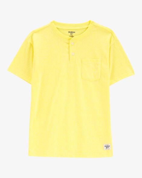 Product image 1 of Kid Pocket Henley Tee - Yellow
