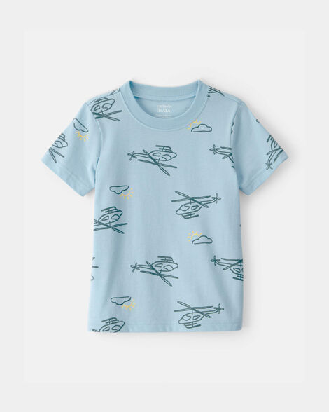 toddler boy helicopter t-shirt - blue