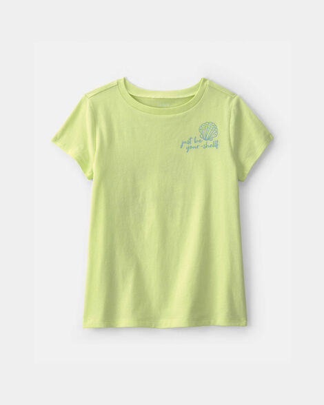 girls 'be your-shelff' graphic tee - green