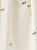 Ivory - Baby Swiss Dot Bow Print Short-Sleeve Dress - Ivory, Selected