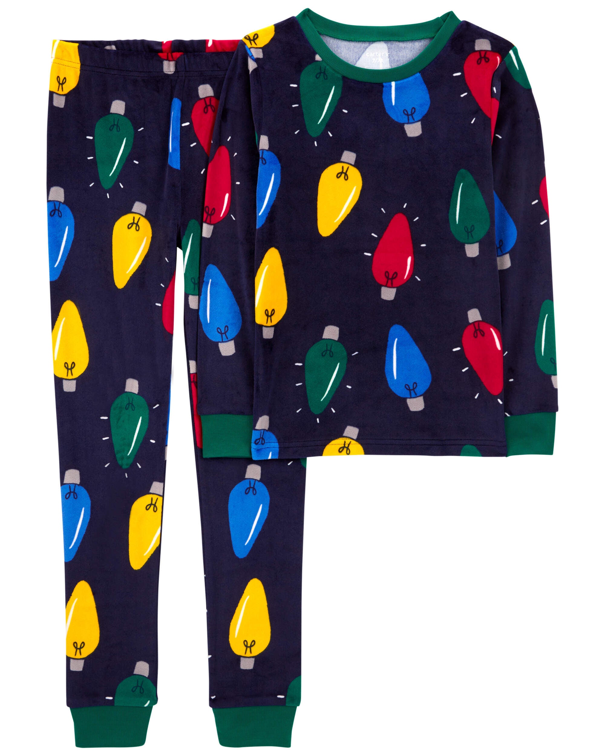 Kid 2 Piece Christmas Lights 100 Snug Fit Cotton Pajamas Carter s Carter s