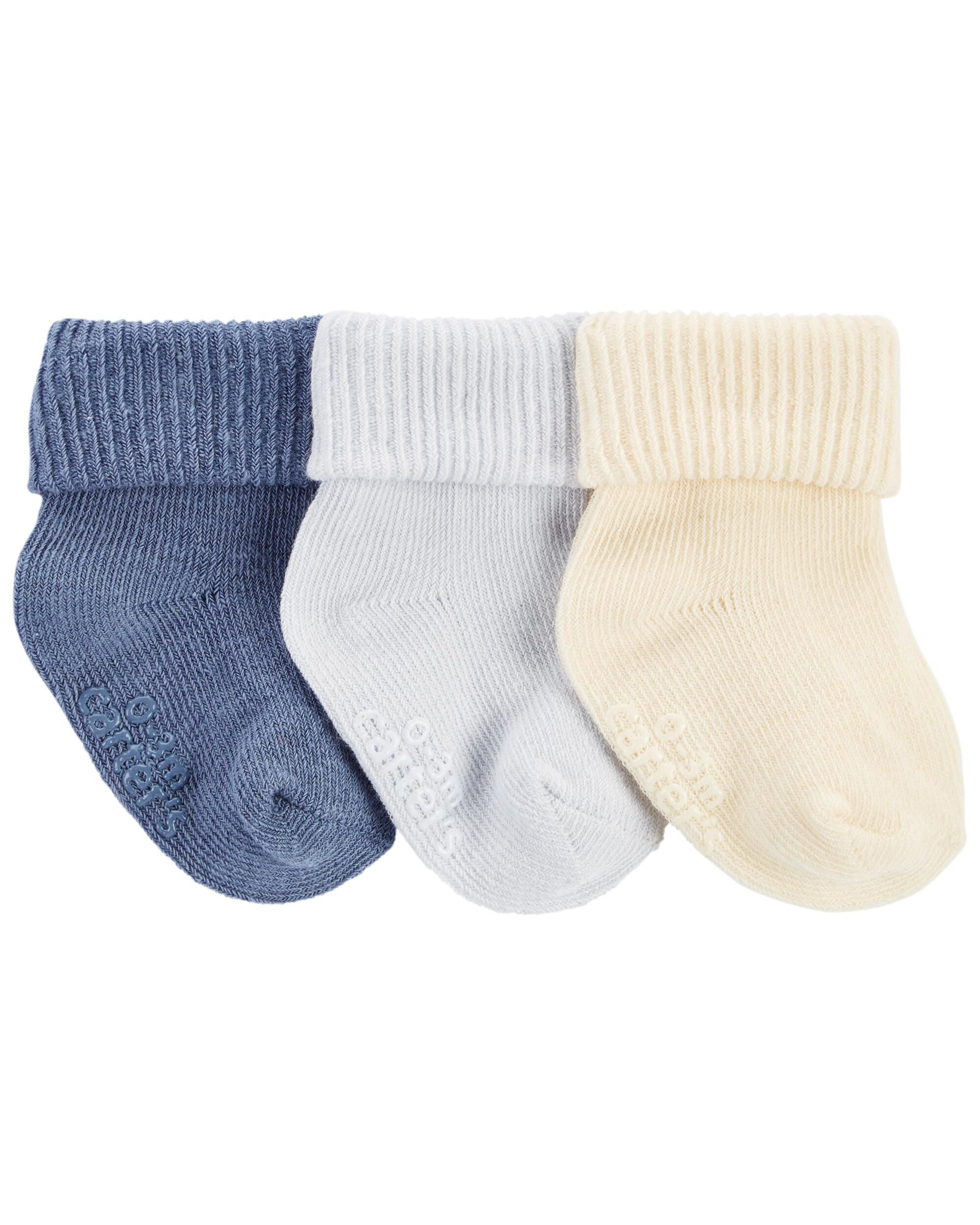 Baby 3 Pack Ribbed Booties