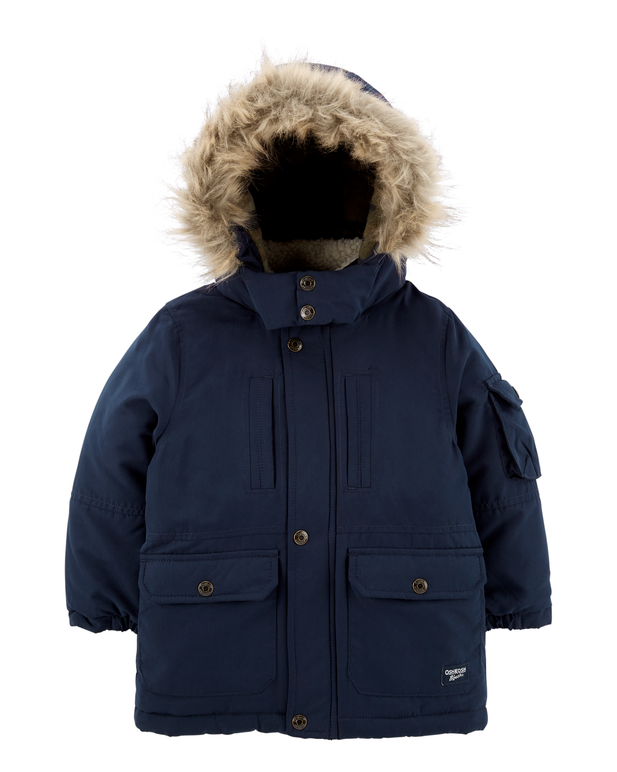 Boys fur lined coat clearance
