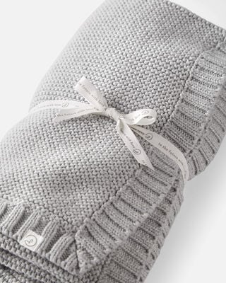 Product image 2 of Baby Organic Cotton Textured Knit Blanket in Gray