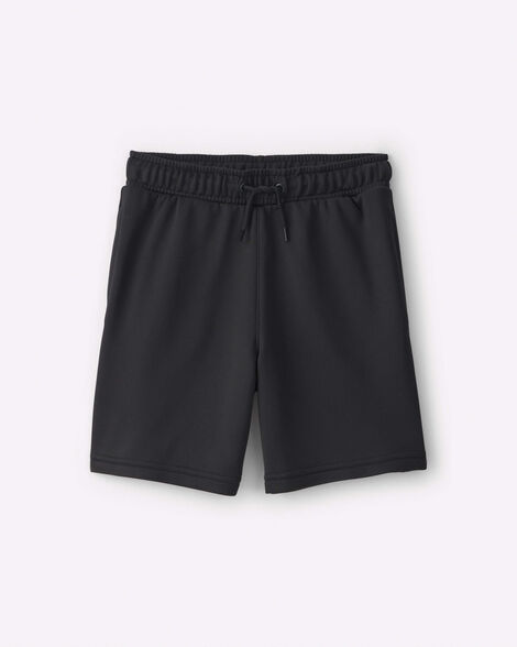 boys french terry active shorts - black