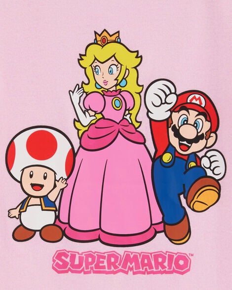  Product image 2 of Kid Super Mario Bros™ Snug Fit Cotton 2-Piece Pajamas - Pink