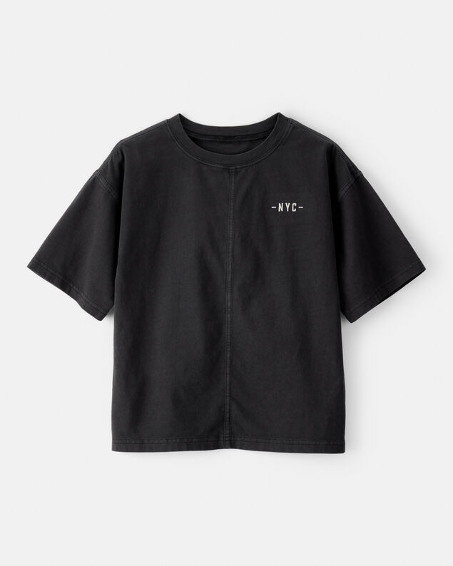 Product image 1 of Boys NYC Cotton Short-Sleeve Tee - Black