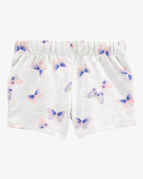  Product image 2 of Baby Butterfly Print Pull-On French Terry Shorts - Grey