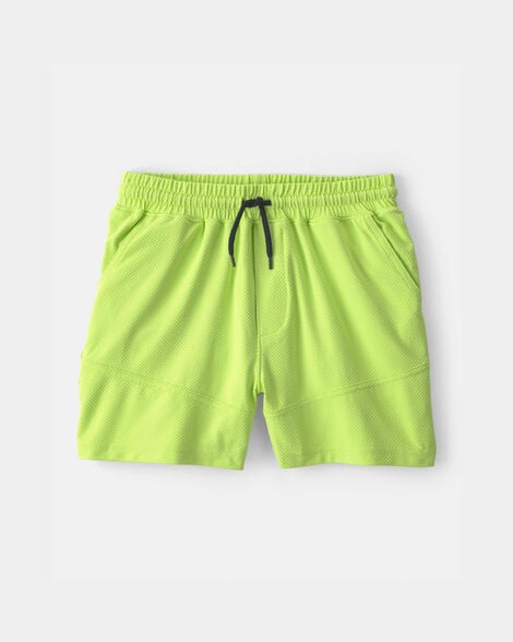 boys mesh active shorts - green
