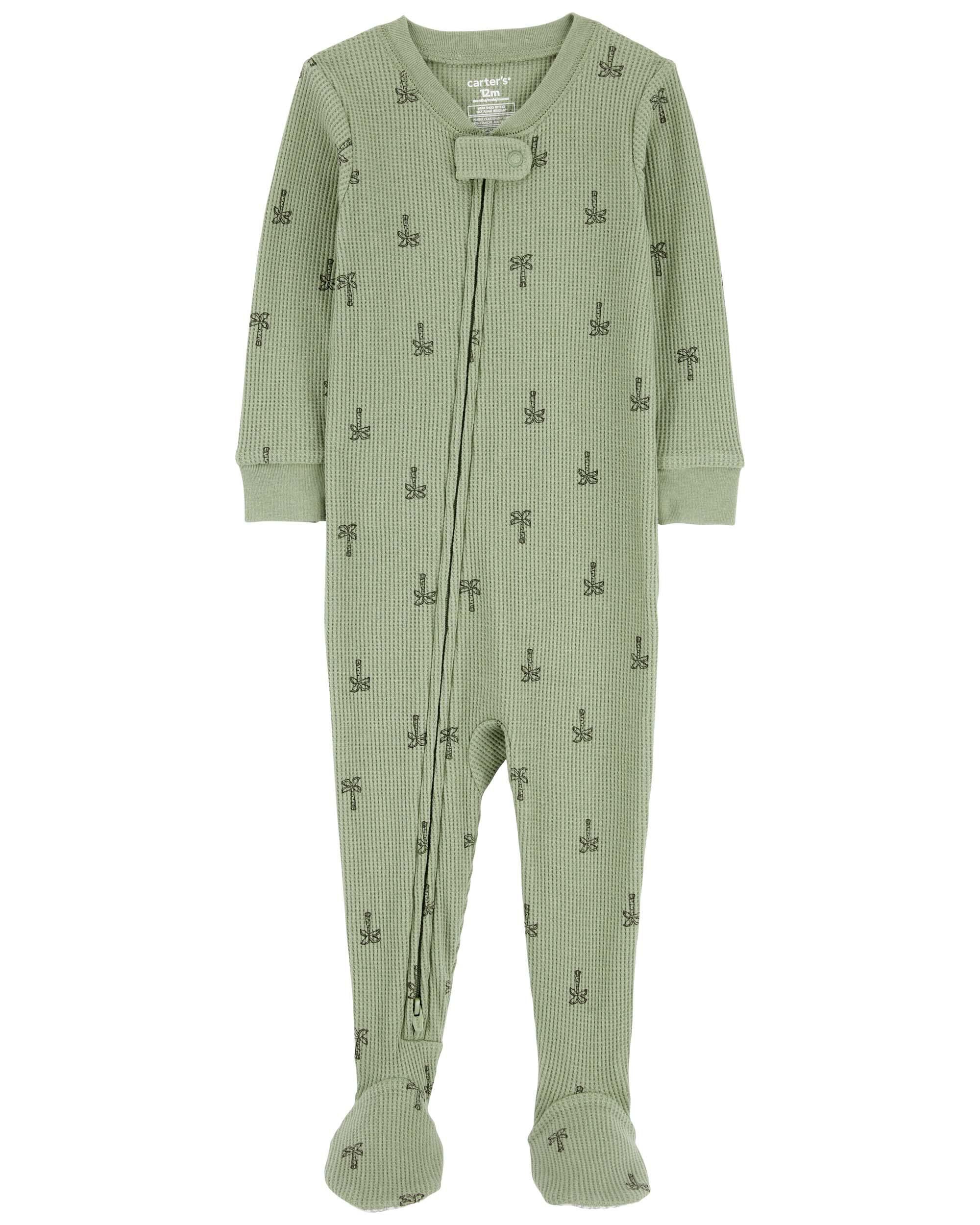Baby 1 Piece Palm Tree Thermal Footie Pajamas Carter s Carter s