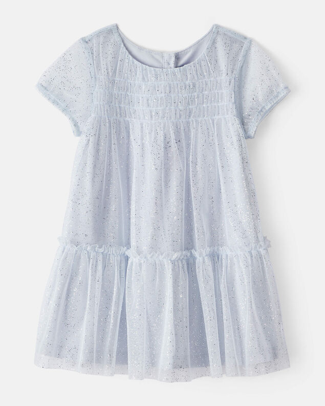 Product image 1 of Toddler Girl Short-Sleeve Tulle Occasion Dress - Blue