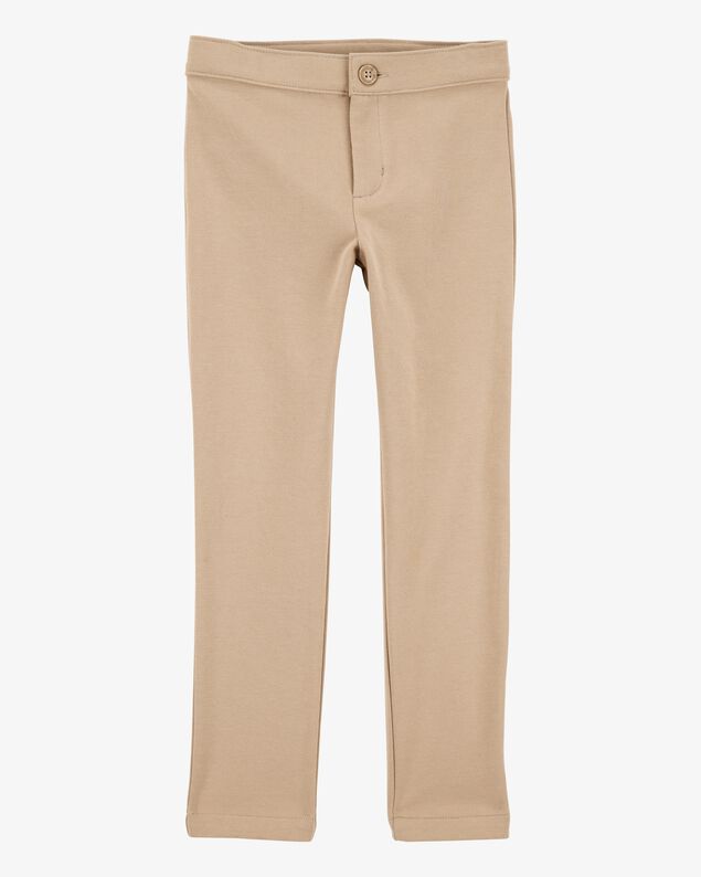 Product image 1 of Kid Ponte Knit Uniform Pants - Khaki