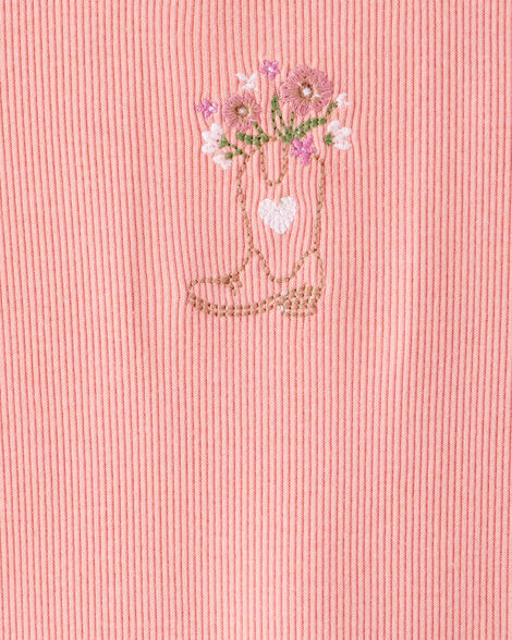 Product image 3 of Toddler Girl Cowgirl Boot Cotton Short-Sleeve Top - Pink