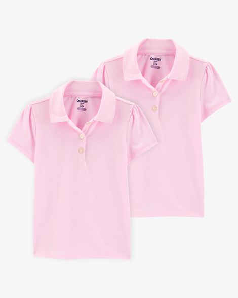 Product image 1 of Toddler 2-Pack Pique Uniform Polo Shirts - Pink